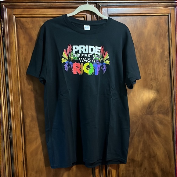 2 Pride tees for $9! Never worn. ‘Love is Love’ tee new with tags. - Picture 2 of 8